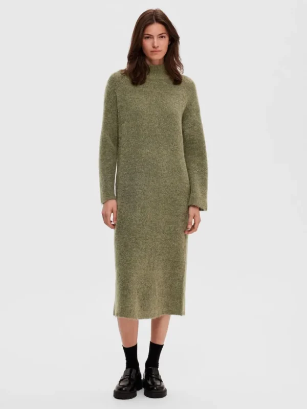 Kjoler | Strik>SELECTED STRIKKET MAXIKJOLE Green