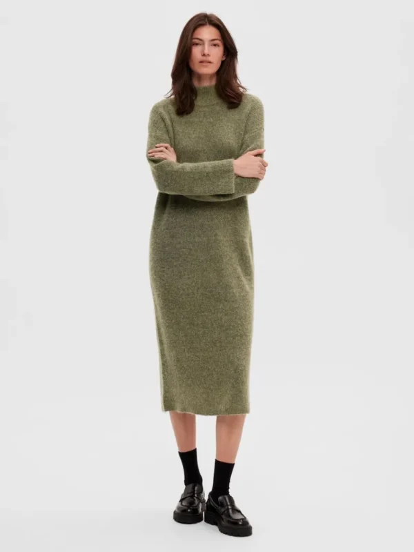 Kjoler | Strik>SELECTED STRIKKET MAXIKJOLE Green