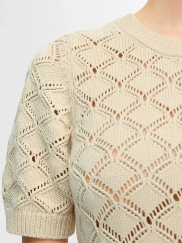 Strik | Kjoler>SELECTED STRIKKET MAXIKJOLE Beige
