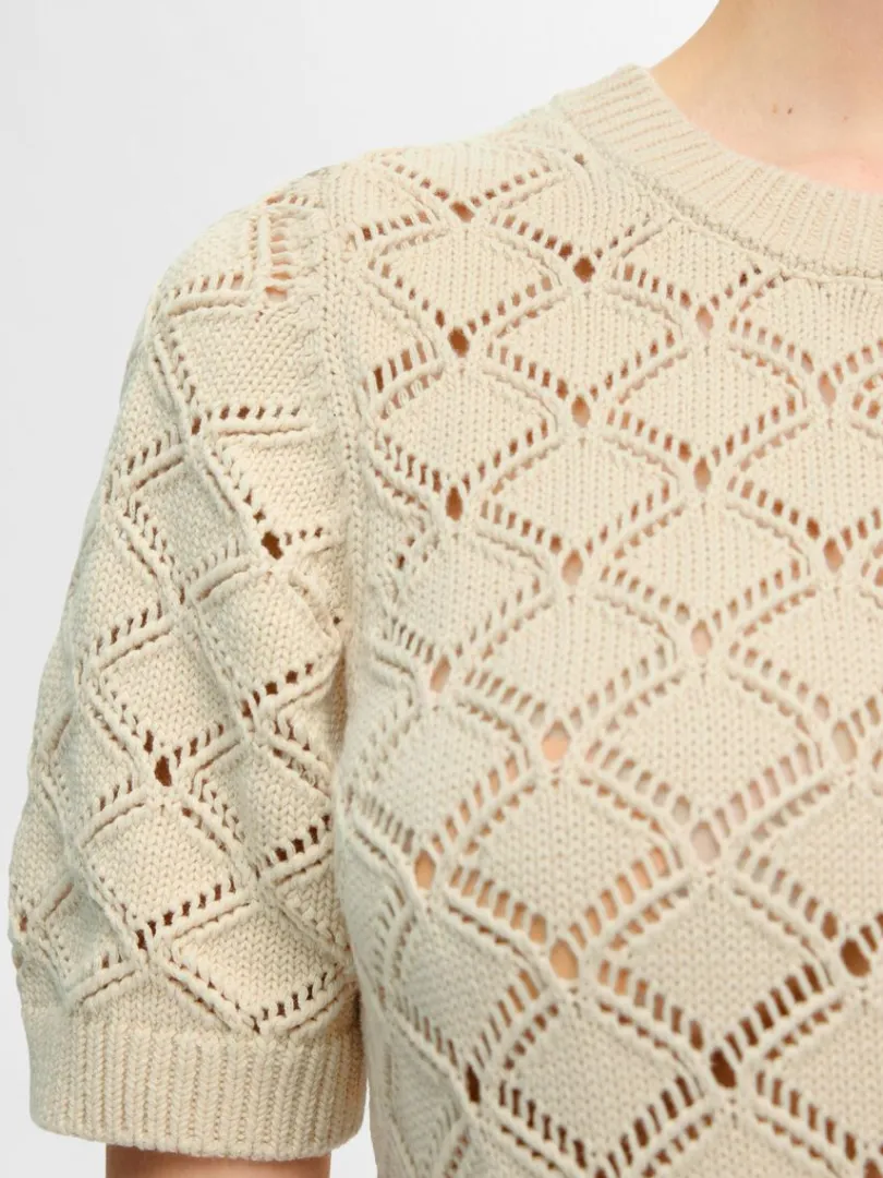 strikket_maxikjole_3.webp Strik | Kjoler>SELECTED STRIKKET MAXIKJOLE Beige