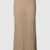 Nederdele>SELECTED STRIKKET MIDINEDERDEL Beige