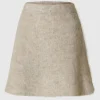 Nederdele>SELECTED STRIKKET MININEDERDEL Beige