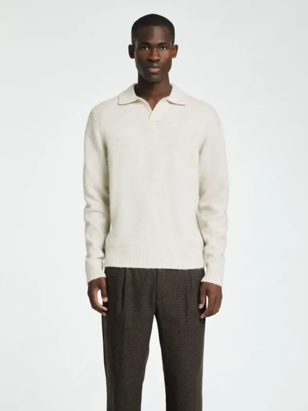 Poloer>SELECTED STRIKKET POLO Beige