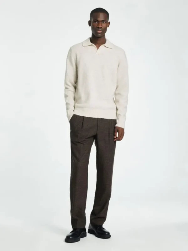 Poloer>SELECTED STRIKKET POLO Beige