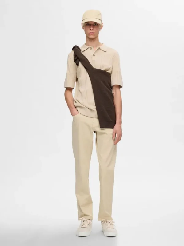 Poloer | Strik>SELECTED STRIKKET POLO Beige
