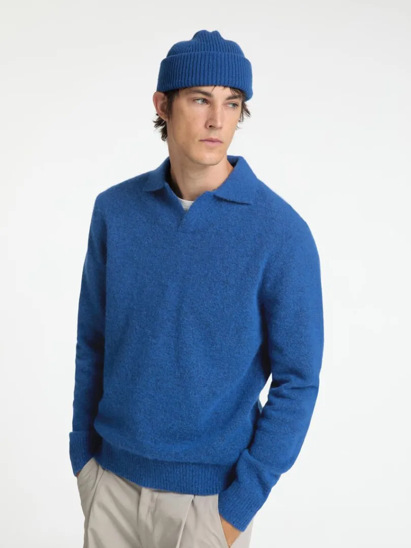 strikket_polo_2-3.webp Poloer>SELECTED STRIKKET POLO Blue