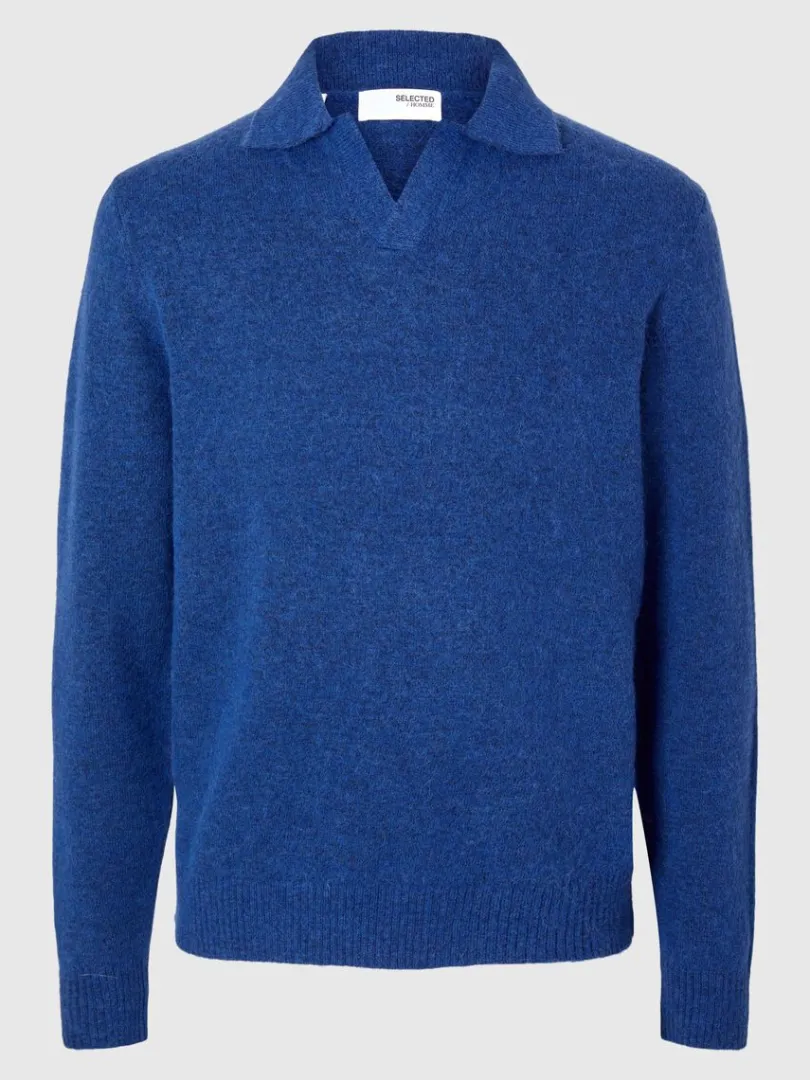 strikket_polo_3-3.webp Poloer>SELECTED STRIKKET POLO Blue
