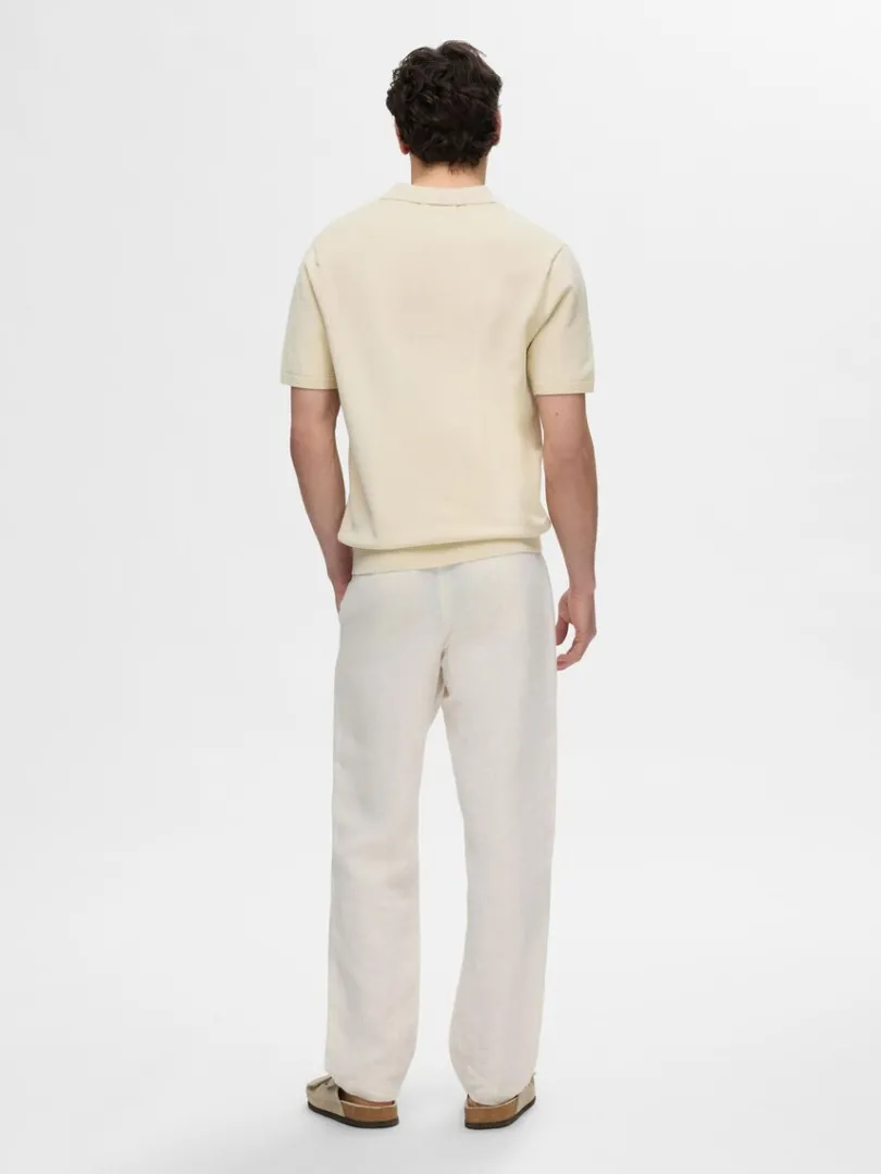 strikket_polo_5-5.webp Poloer | Strik>SELECTED STRIKKET POLO Beige