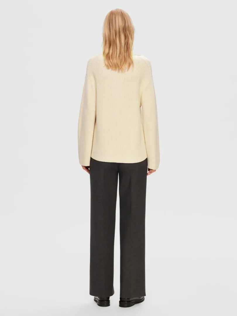 strikket_polo_pullover_4.webp Strik>SELECTED STRIKKET POLO PULLOVER Beige