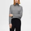 Strik>SELECTED STRIKKET RULLEKRAVE Grey
