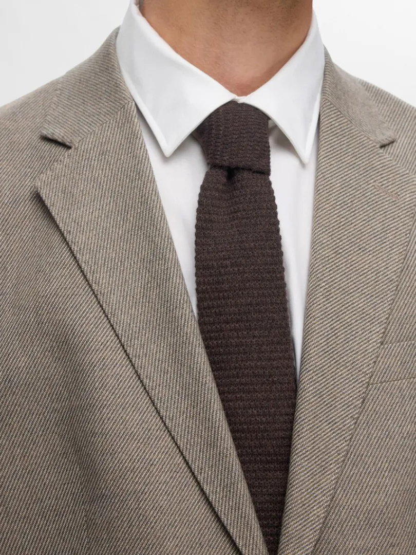 strikket_slips_2-3.webp Accessories | Jakkesæt & Blazers>SELECTED STRIKKET SLIPS Brown