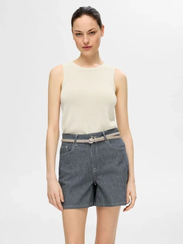 Toppe Og Bluser | Strik>SELECTED STRIKKET TANKTOP Beige