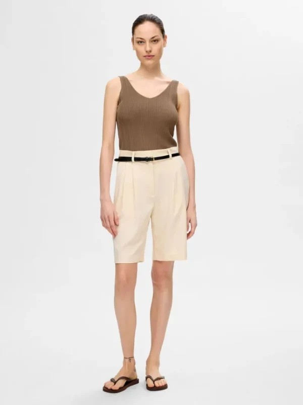 Toppe Og Bluser | Strik>SELECTED STRIKKET TANKTOP Brown