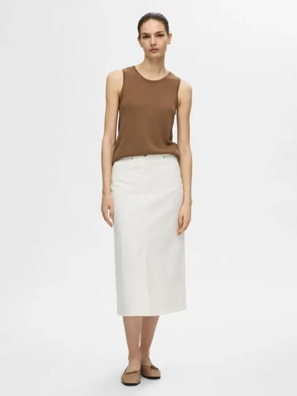 Toppe Og Bluser | Strik>SELECTED STRIKKET TANKTOP Brown