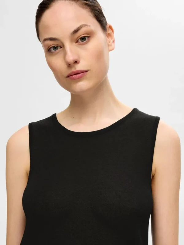 Toppe Og Bluser | Strik>SELECTED STRIKKET TANKTOP Black