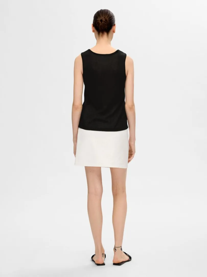 strikket_tanktop_4-3.webp Toppe Og Bluser | Strik>SELECTED STRIKKET TANKTOP Black