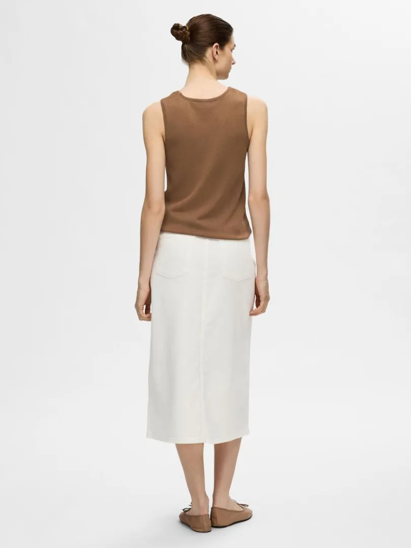 strikket_tanktop_4-5.webp Toppe Og Bluser | Strik>SELECTED STRIKKET TANKTOP Brown