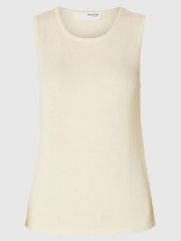 Toppe Og Bluser | Strik>SELECTED STRIKKET TANKTOP Beige