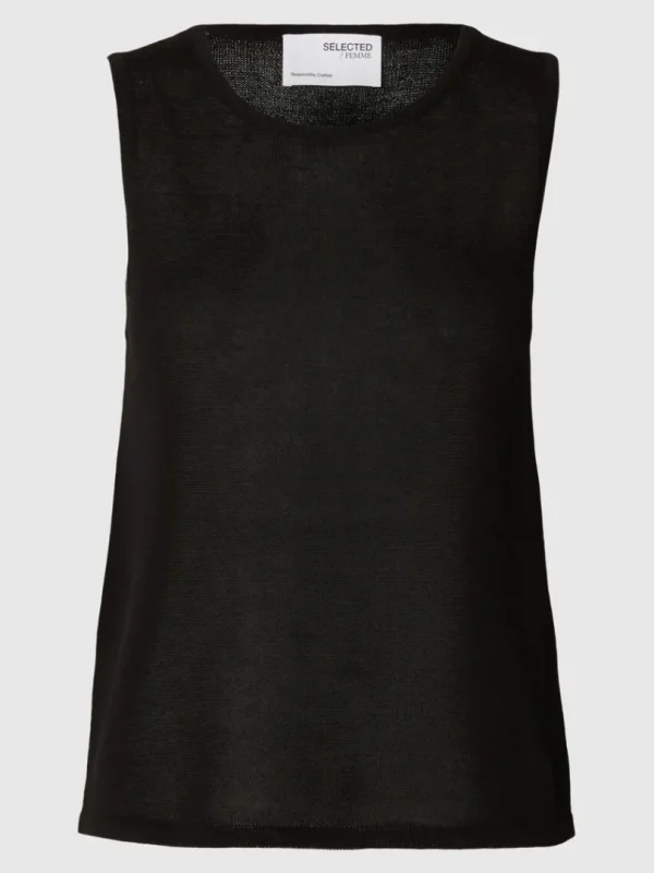 Toppe Og Bluser | Strik>SELECTED STRIKKET TANKTOP Black