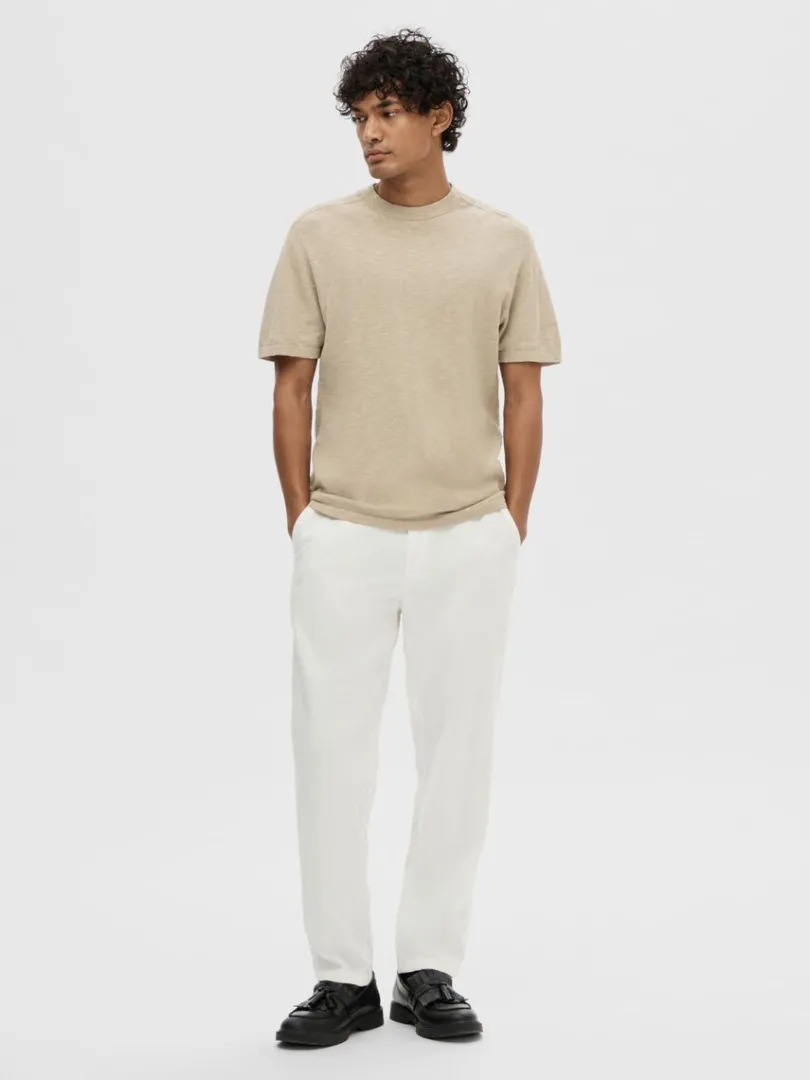 strikket_tshirt_1-3.webp T-shirts>SELECTED STRIKKET T-SHIRT Beige
