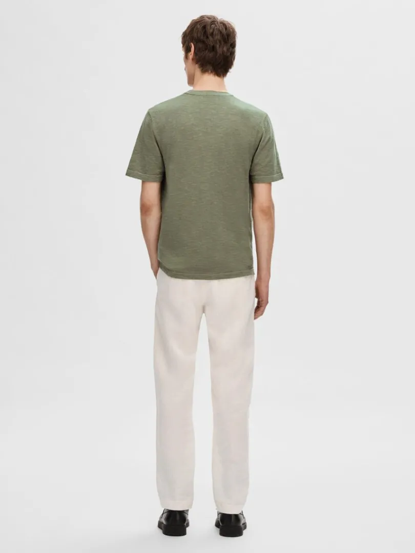 strikket_tshirt_4-4.webp T-shirts | Strik>SELECTED STRIKKET T-SHIRT Green