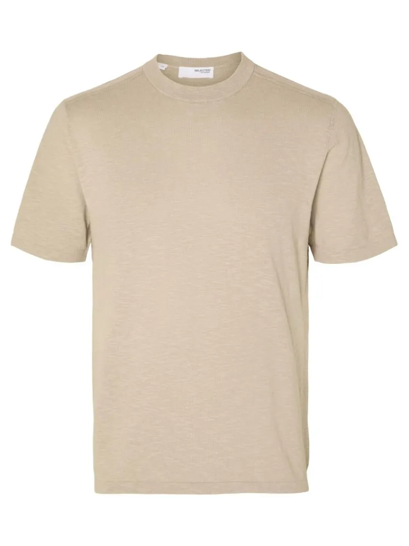 strikket_tshirt_5-3.webp T-shirts>SELECTED STRIKKET T-SHIRT Beige