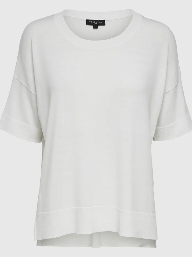 strikket_tshirt_5.webp Strik>SELECTED STRIKKET T-SHIRT White