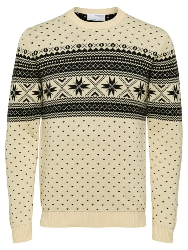 Strik>SELECTED STRIKKET VINTER STRIKTRØJE Beige