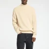 Strik>SELECTED STRUKTURERET RULLEKRAVE Beige
