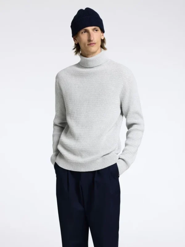 Strik>SELECTED STRUKTURERET RULLEKRAVE Grey