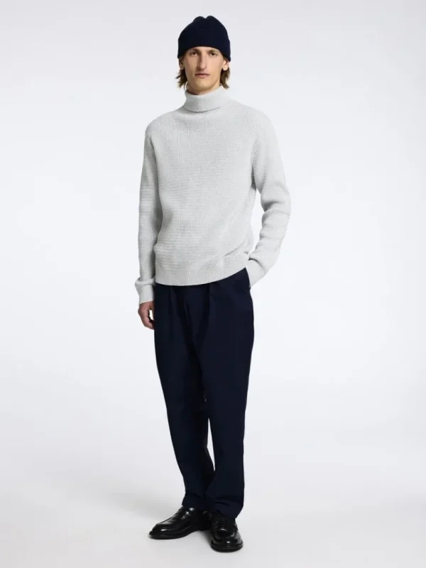 Strik>SELECTED STRUKTURERET RULLEKRAVE Grey