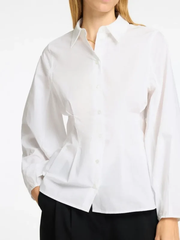 Skjorter>SELECTED STRUKTURERET SKJORTE White