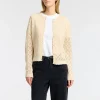 Strik>SELECTED STRUKTURERET STRIKKET CARDIGAN Beige