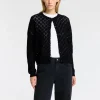 Strik>SELECTED STRUKTURERET STRIKKET CARDIGAN Black