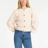 Strik>SELECTED STRUKTURERET STRIKKET CARDIGAN Beige