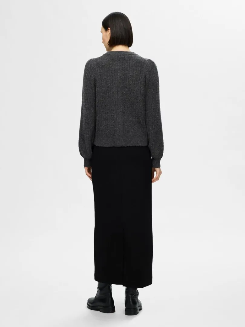 struktureret_strikket_car_4-2.webp Strik>SELECTED STRUKTURERET STRIKKET CARDIGAN Grey