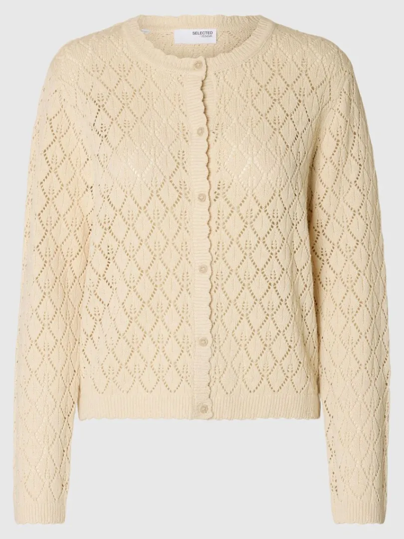 struktureret_strikket_car_5-1.webp Strik>SELECTED STRUKTURERET STRIKKET CARDIGAN Beige