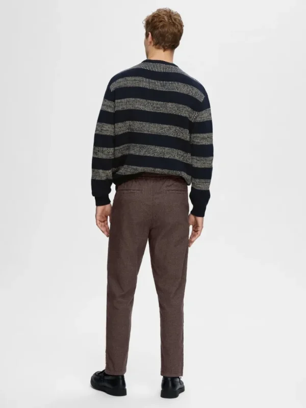 Bukser>SELECTED TAPERED SNØRE BUKSER Brown