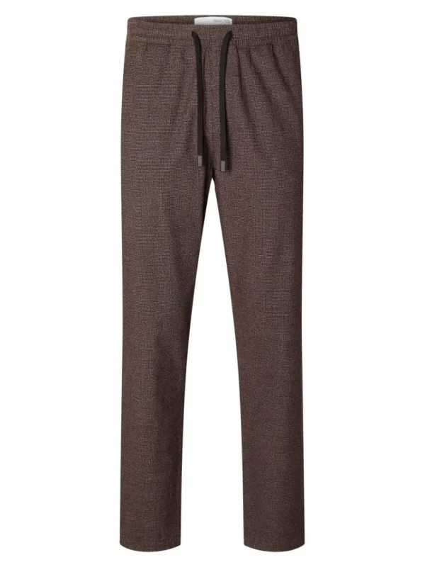 Bukser>SELECTED TAPERED SNØRE BUKSER Brown