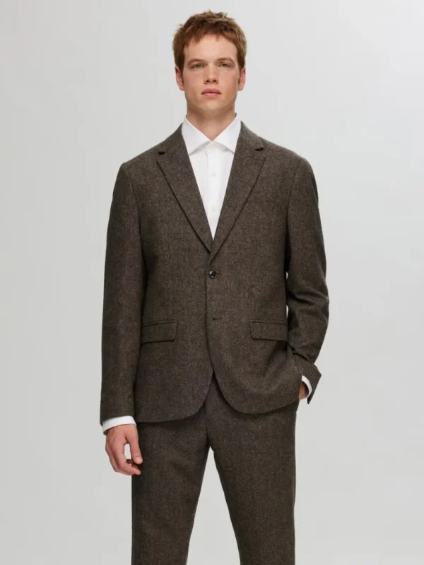 Jakkesæt & Blazers>SELECTED TERNET BLAZER Brown