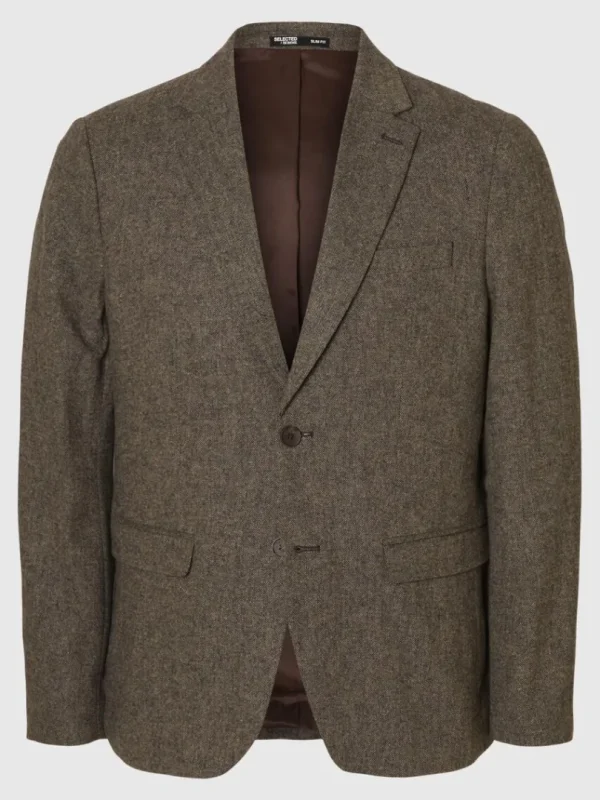 Jakkesæt & Blazers>SELECTED TERNET BLAZER Brown
