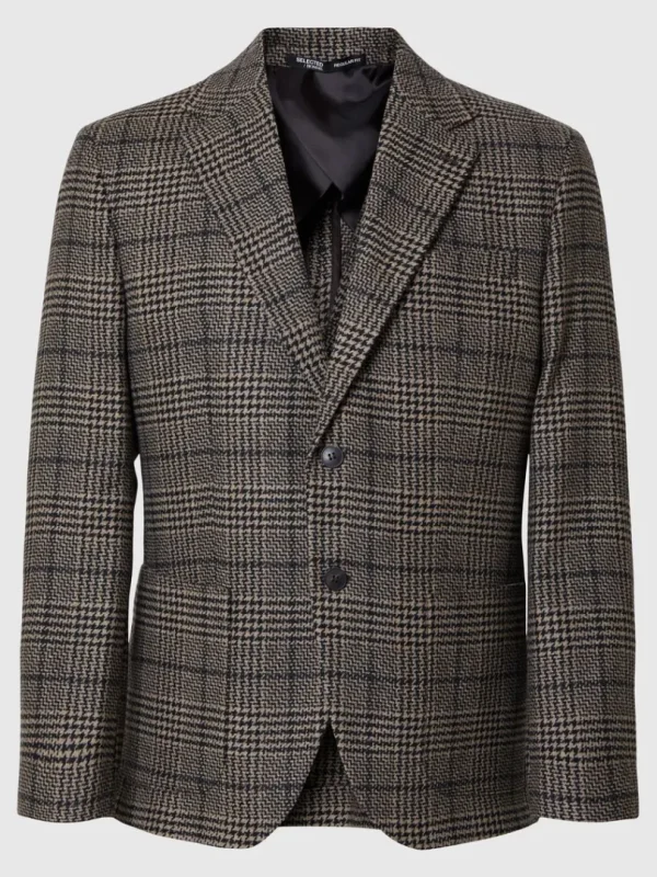 Jakkesæt & Blazers>SELECTED TERNET ENKELTRADET BLAZER Brown