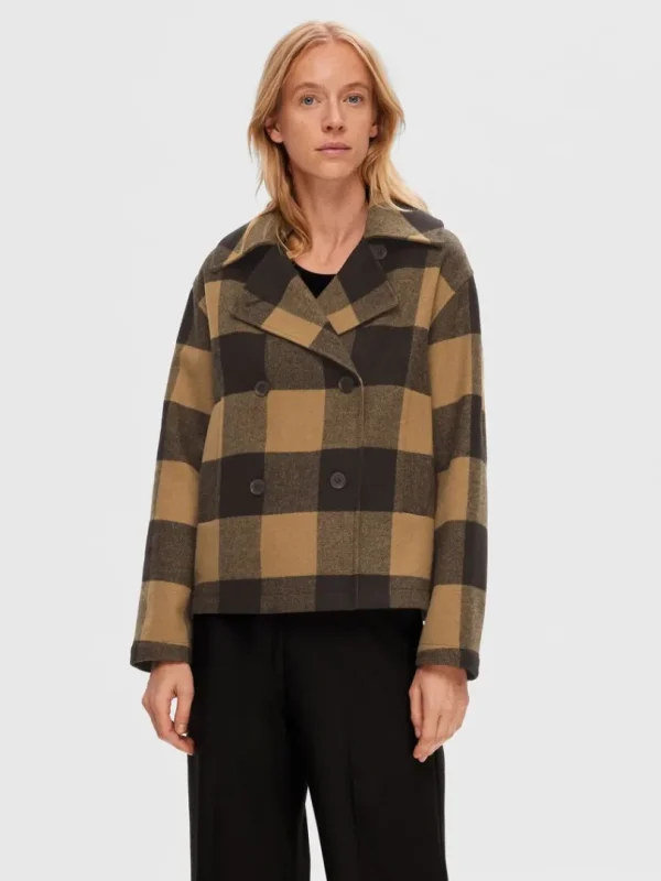Overtøj>SELECTED TERNET FRAKKE Brown