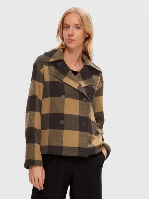 Overtøj>SELECTED TERNET FRAKKE Brown