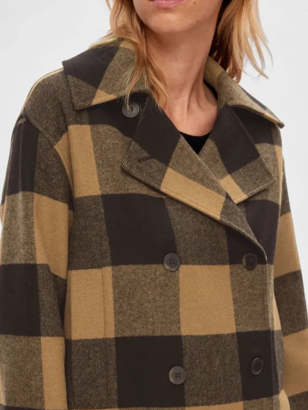 Overtøj>SELECTED TERNET FRAKKE Brown