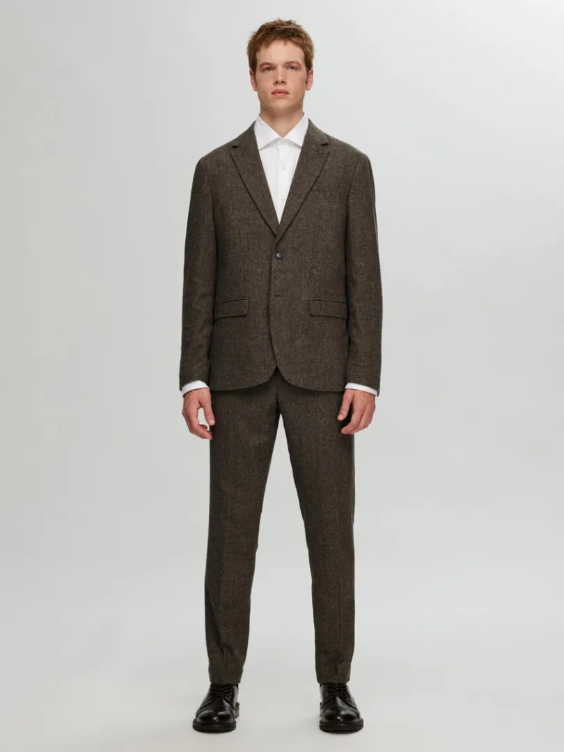 ternet_habitbukser_2.webp Jakkesæt & Blazers | Bukser>SELECTED TERNET HABITBUKSER Brown
