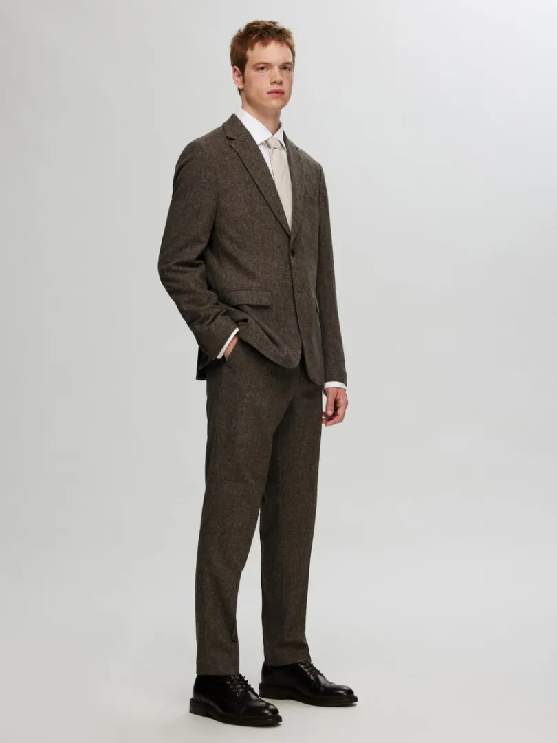 ternet_habitbukser_3.webp Jakkesæt & Blazers | Bukser>SELECTED TERNET HABITBUKSER Brown