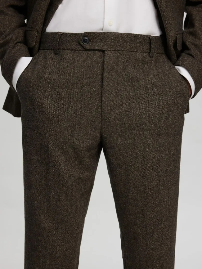 ternet_habitbukser_5.webp Jakkesæt & Blazers | Bukser>SELECTED TERNET HABITBUKSER Brown