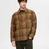 Overtøj | Skjorter>SELECTED TERNET OVERSHIRT Brown