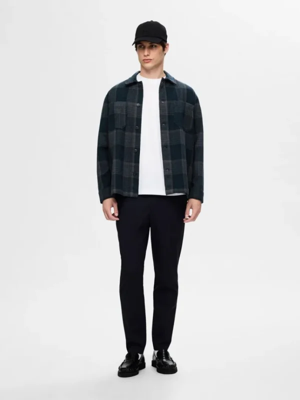 Overtøj | Skjorter>SELECTED TERNET OVERSHIRT Blue